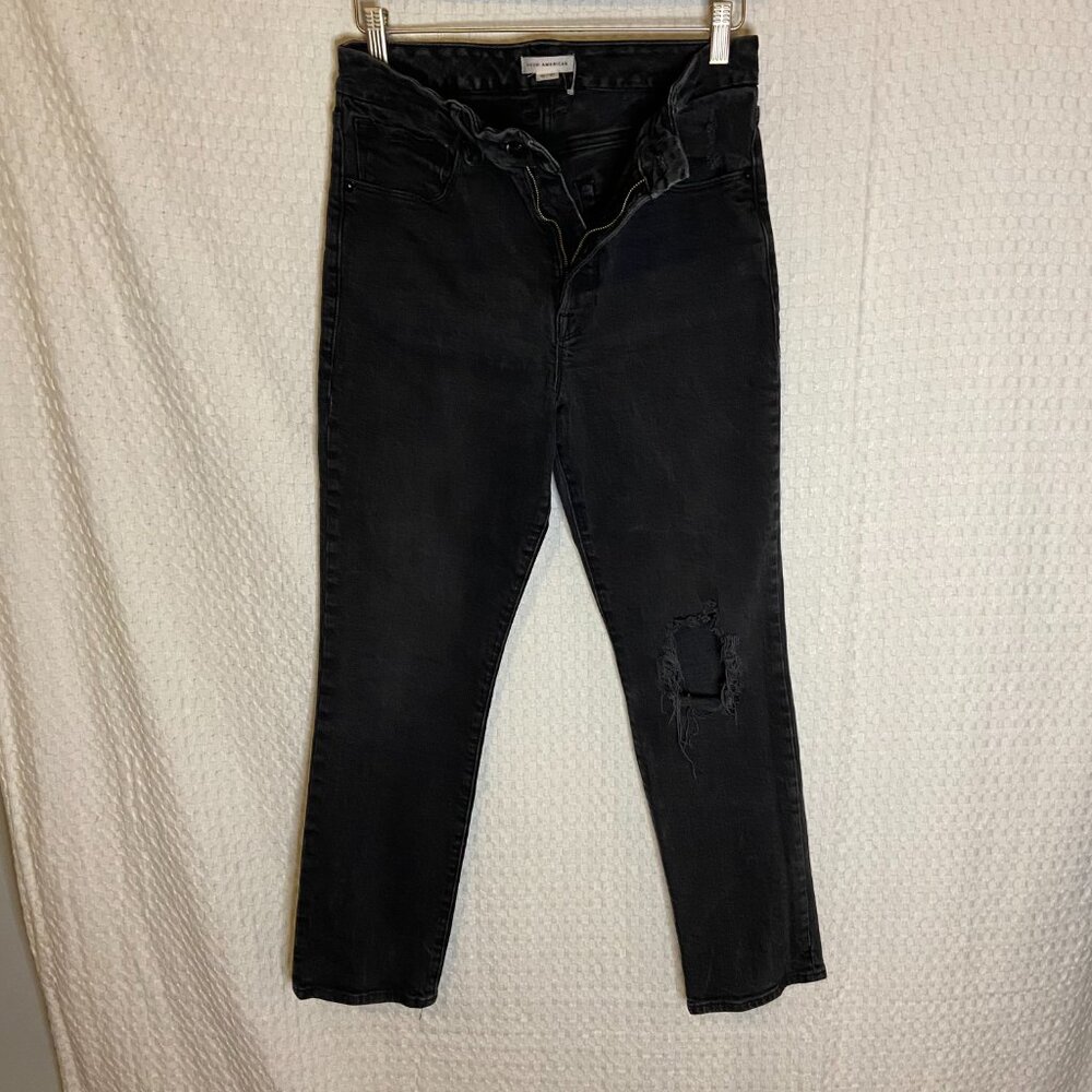 Good American Distressed Black Jeans Women's Size US 12, EU 31